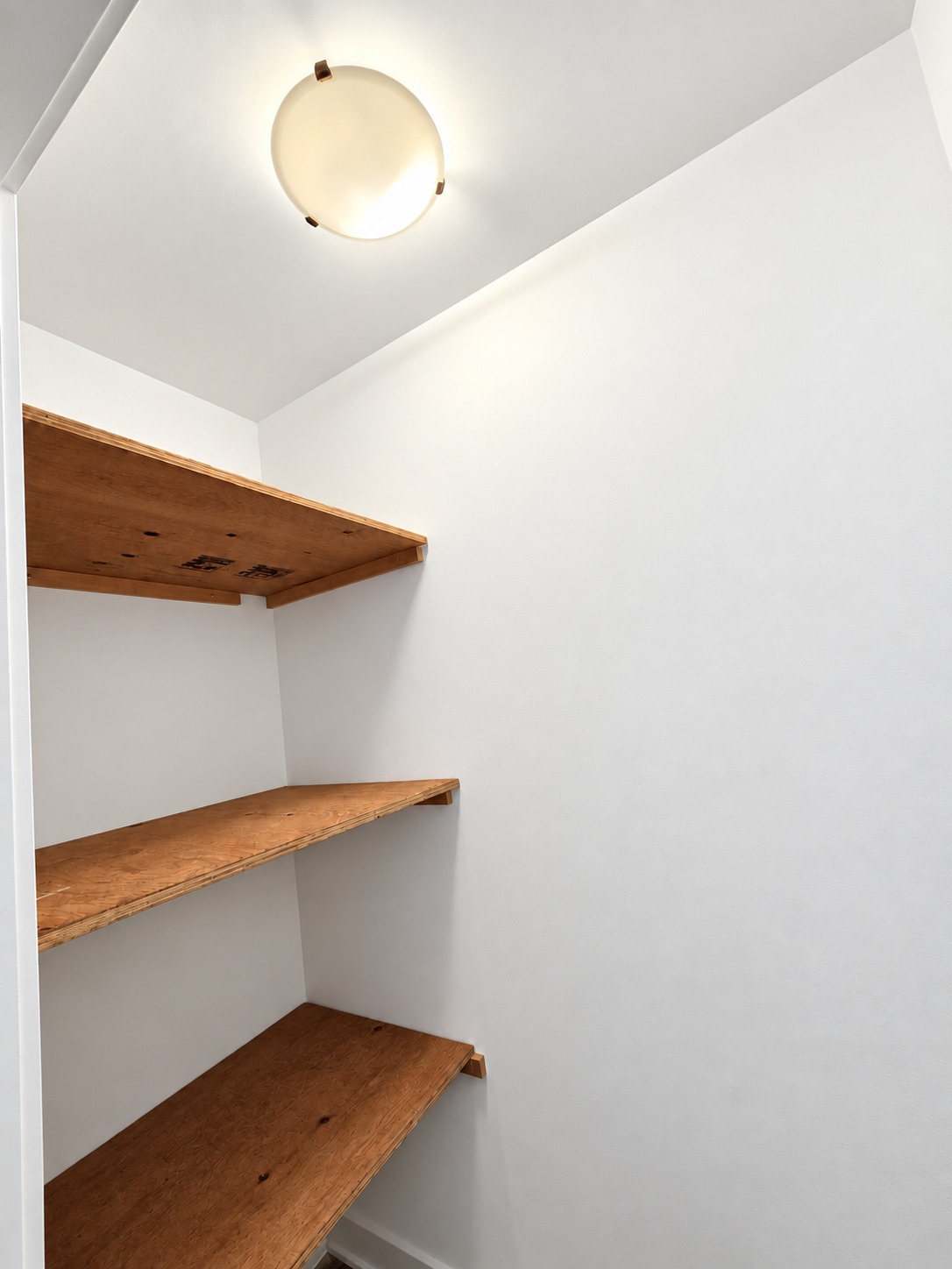 Pantry storage. Planned paint preview · AI visualization. Built-in shelving gives everyday supplies a place of their own.